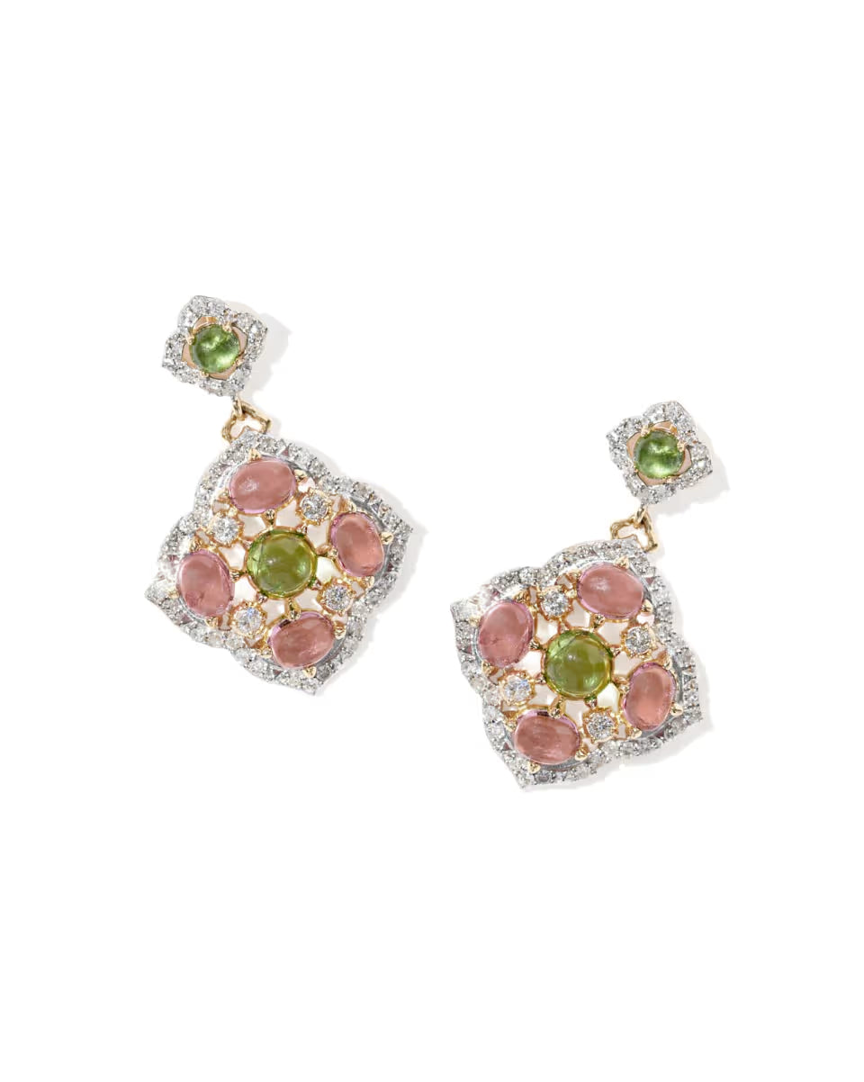 0.16 ct Heirloom Dira 14k Yellow Gold Statement Earrings