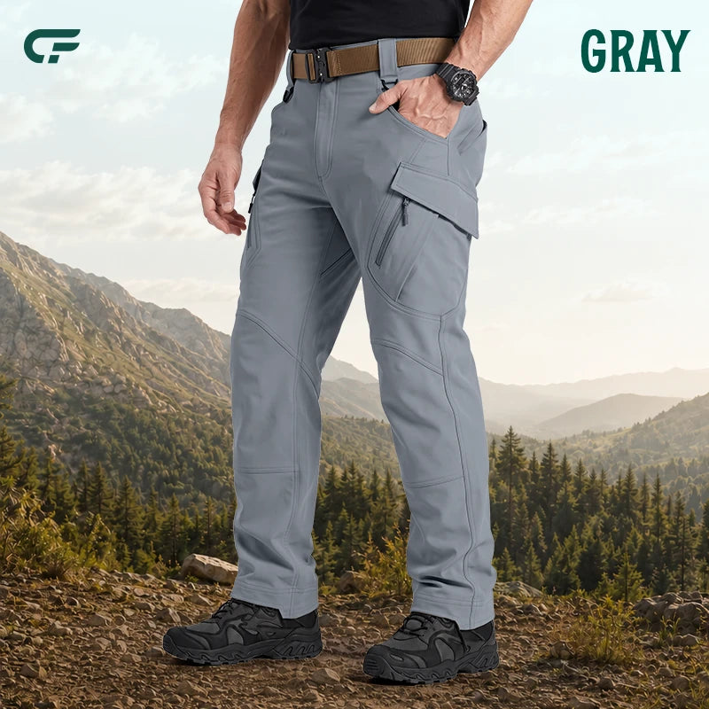 Men's 9-Pocket Straight Fit Tactical Waterproof Pants