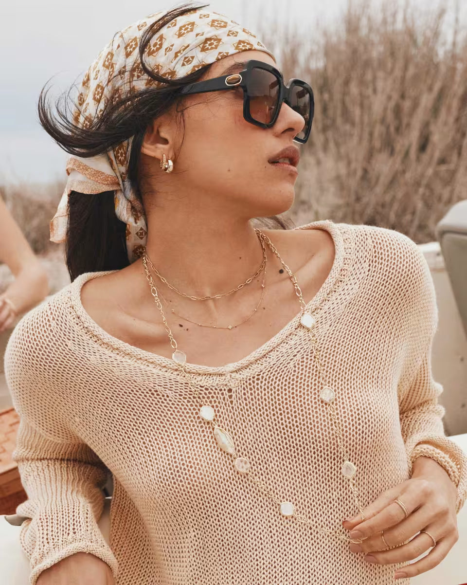 Small Paperclip Chain Necklace in 18k Gold Vermeil