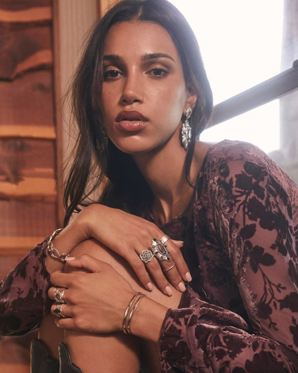Ansel Rose Cocktail Ring in Vintage Gold
