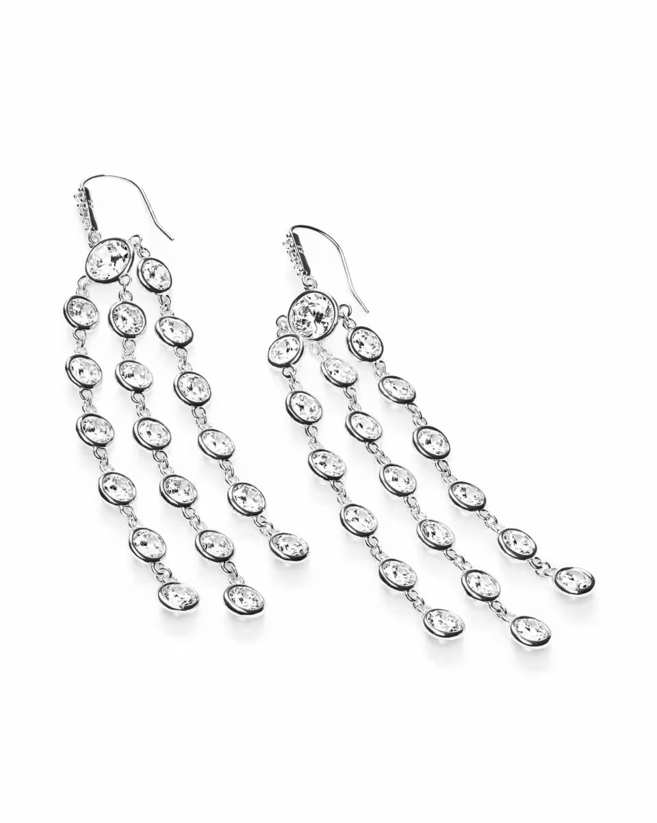 Daya Statement Earrings in Silver