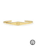 Kappa Delta 18k Yellow Gold Vermeil Davie Cuff Bracelet