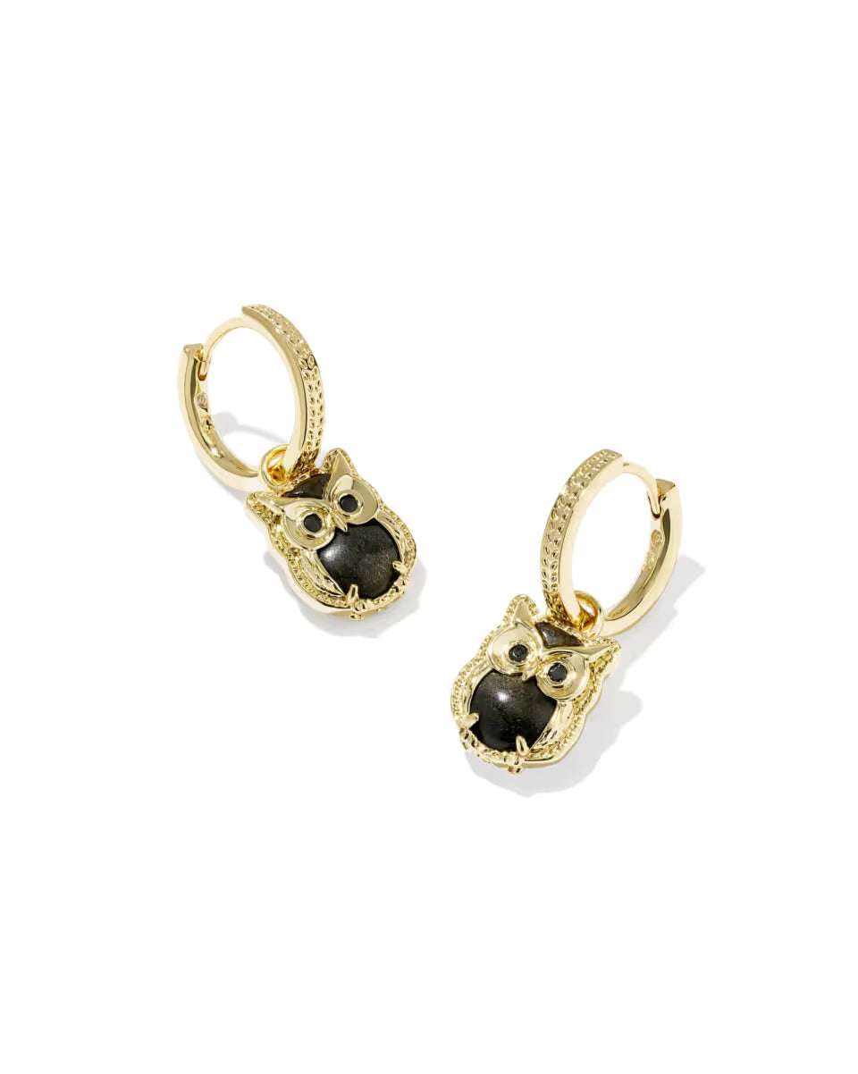 Owl Gold Convertible Huggie Earrings