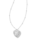 Meredith 18k Gold Vermeil Locket Necklace in White Topaz