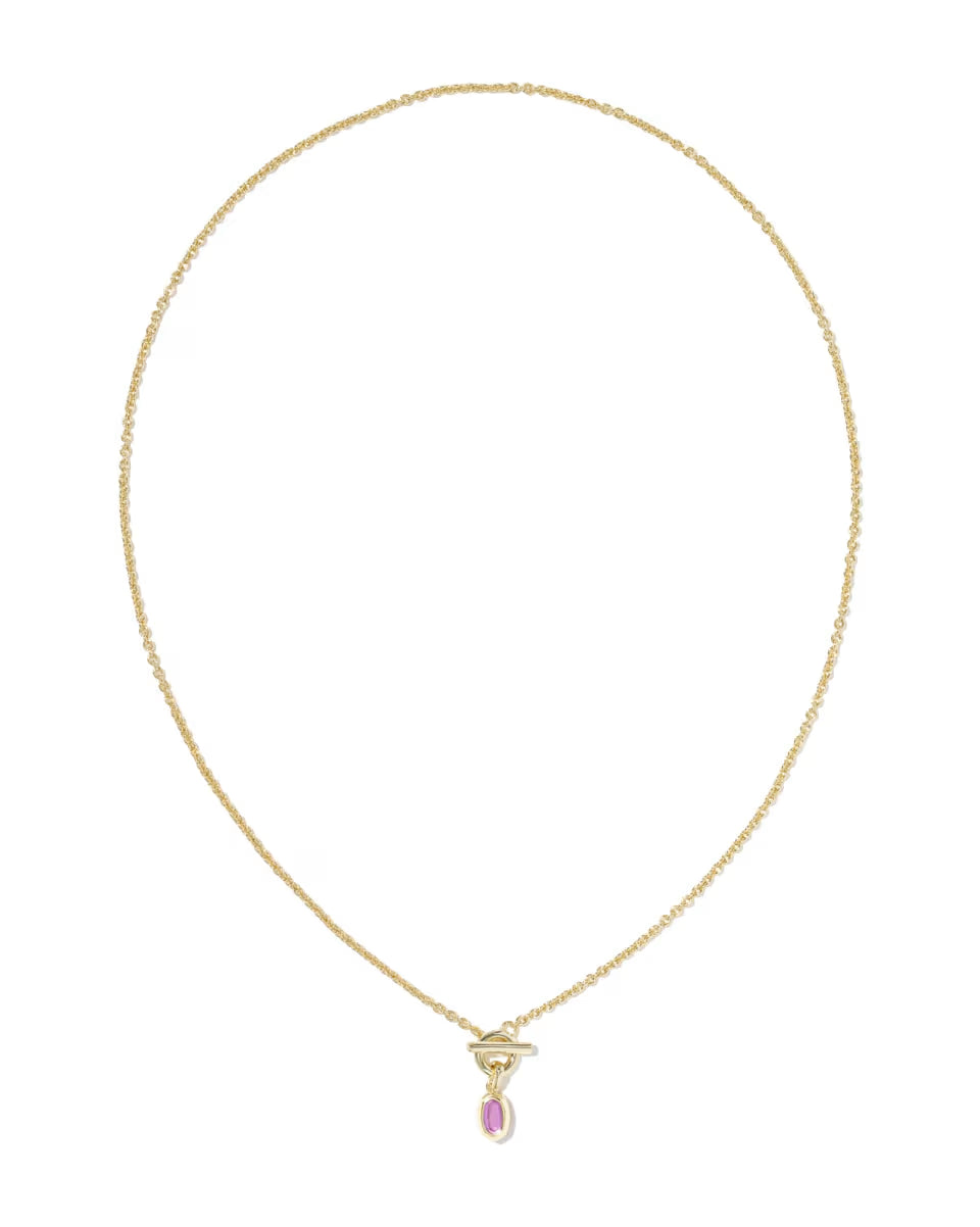 Mini Elisa Toggle Silver Short Pendant Necklace