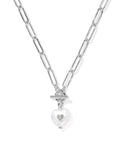Sasha Heart Gold Link and Chain Necklace