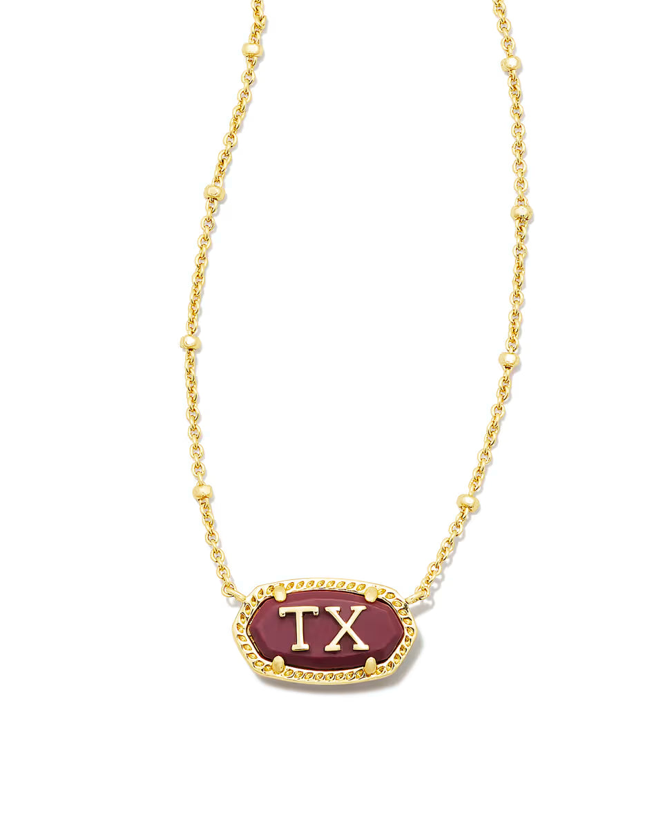 Elisa Gold Texas Necklace in Ivory Mother-of-Pearl