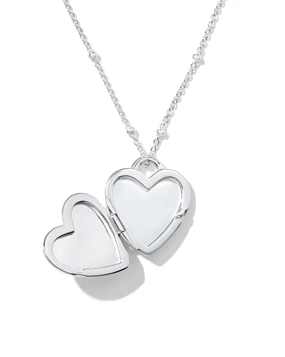 Meredith 18k Gold Vermeil Locket Necklace in White Topaz