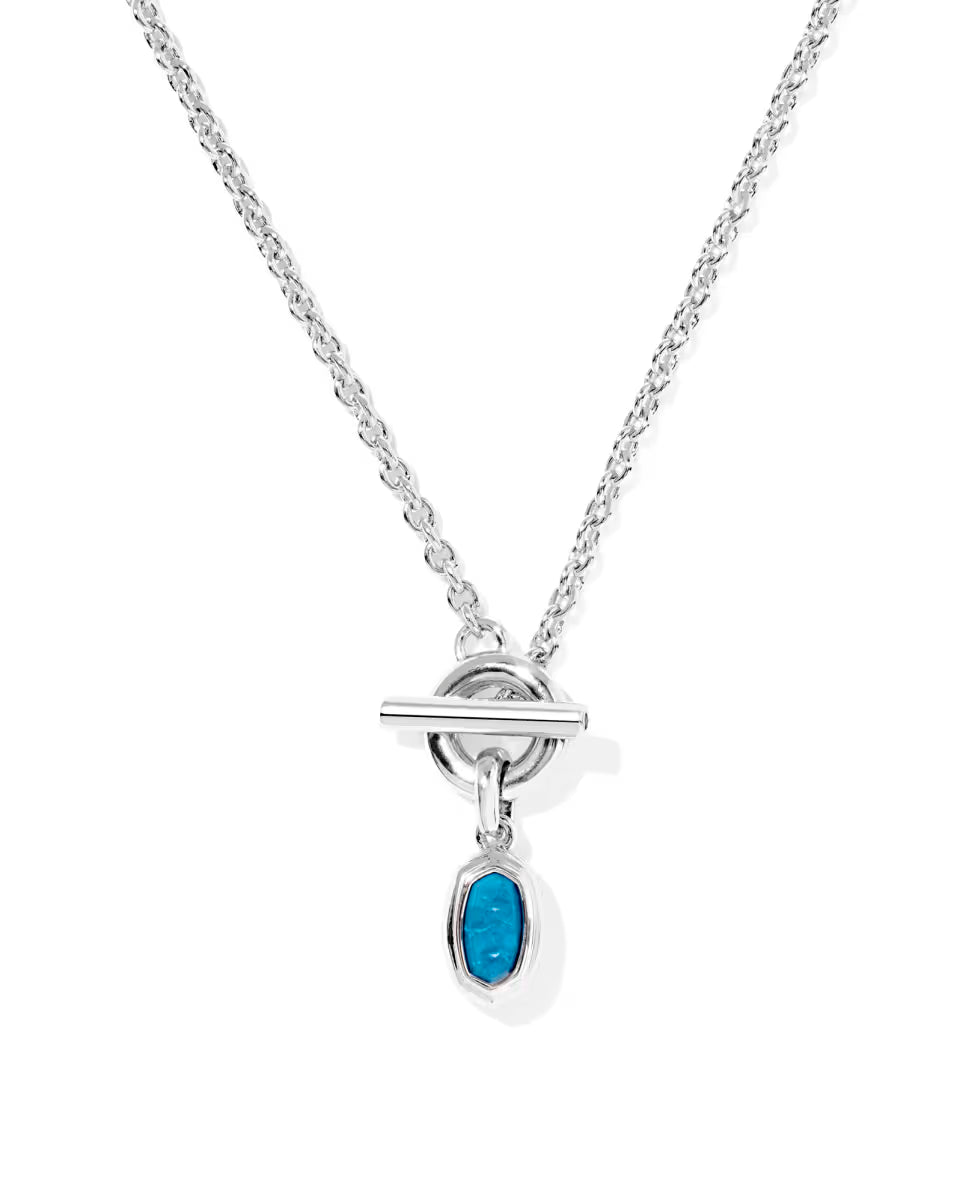 Mini Elisa Toggle Silver Short Pendant Necklace