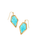 Tessa Vintage Gold Etch Frame Drop Earrings