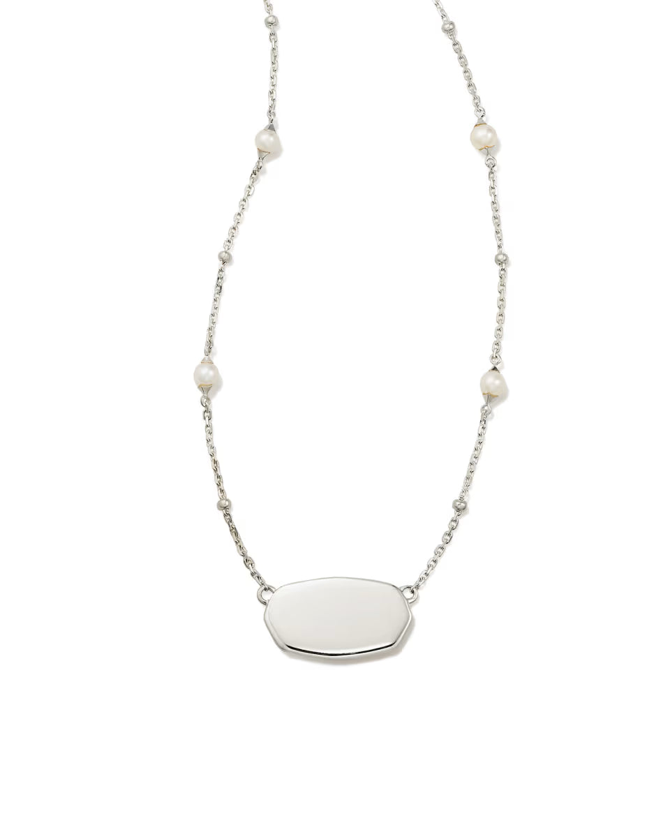 Elisa Pearl Sterling Silver Pendant Necklace in Freshwater Cultured Pearl