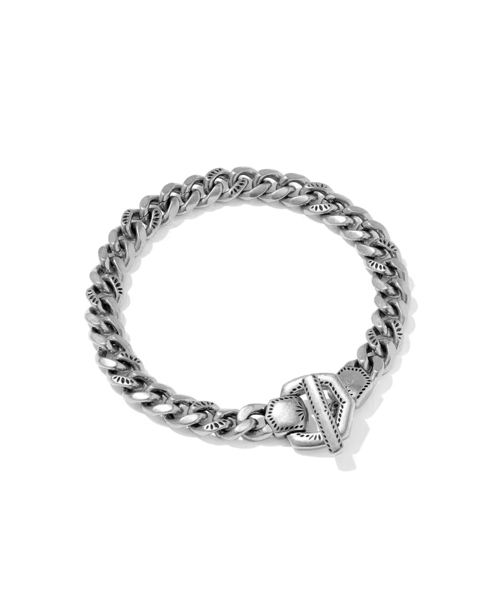 Keziah Vintage Silver Link and Chain Bracelet