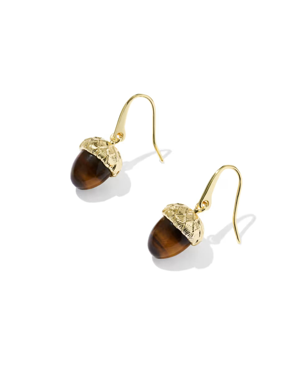 Acorn Gold Drop Earrings