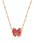 Haley Bow Gold Short Pendant Necklace
