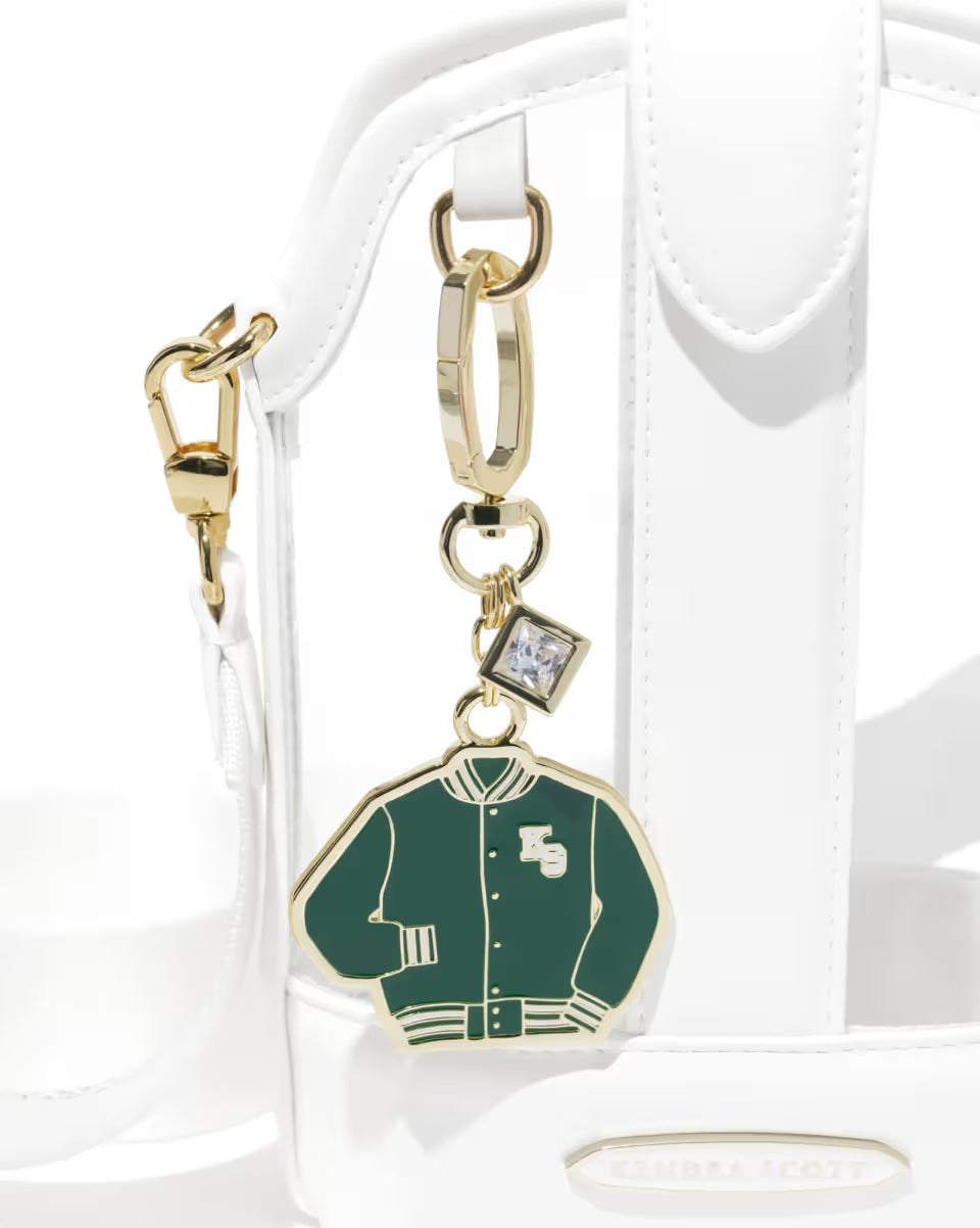Varsity Jacket Enamel Gold Bag Charm