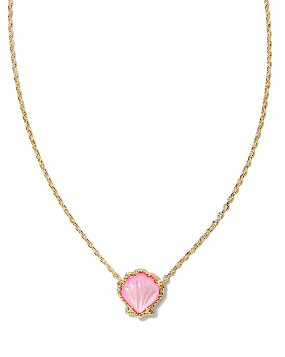 Brynne Shell Gold Short Pendant Necklace