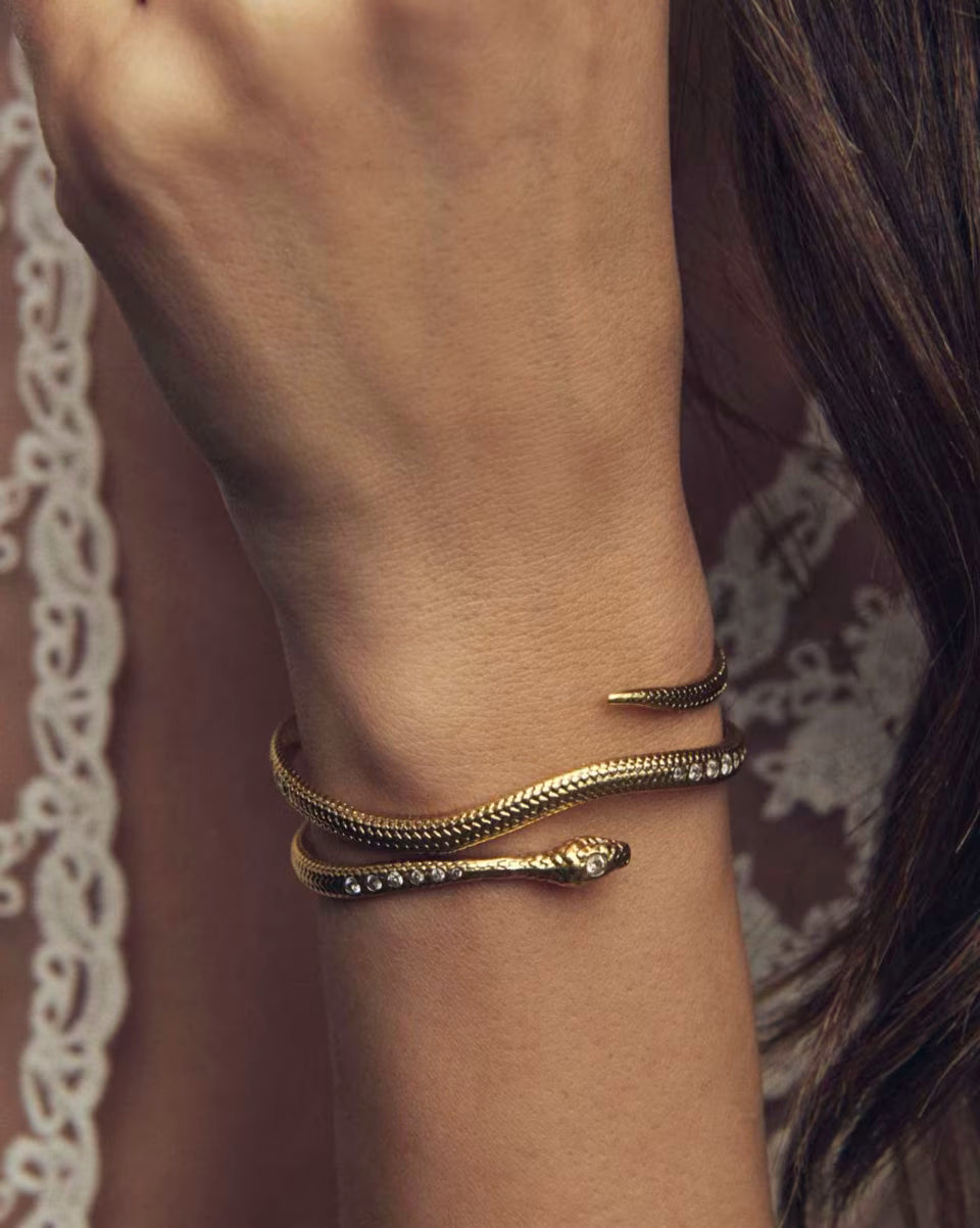 Phoenix Cuff Bracelet in Vintage Gold
