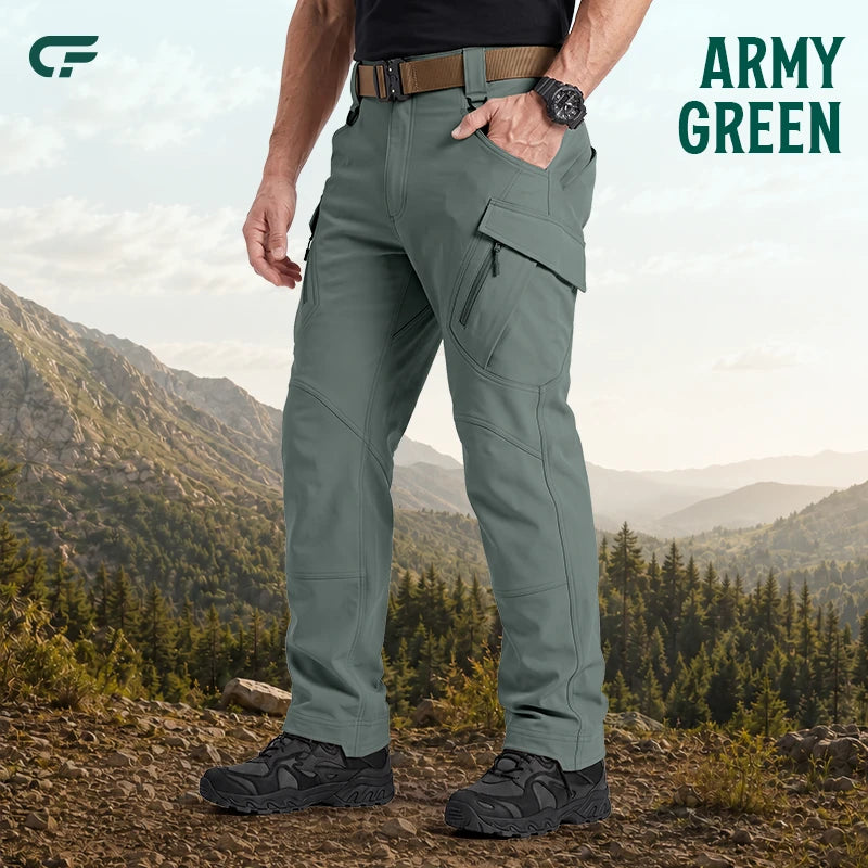 Men's 9-Pocket Straight Fit Tactical Waterproof Pants