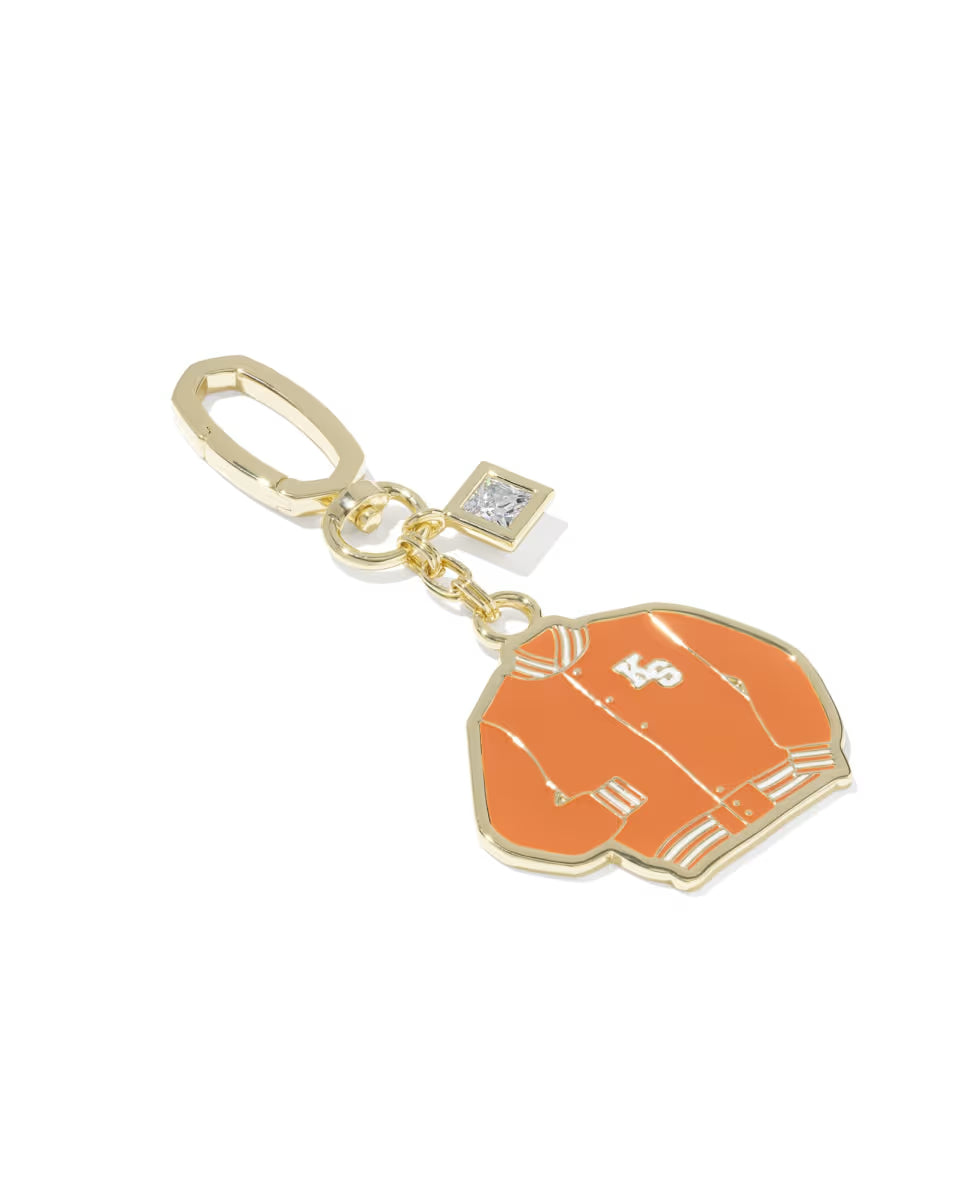 Varsity Jacket Enamel Gold Bag Charm