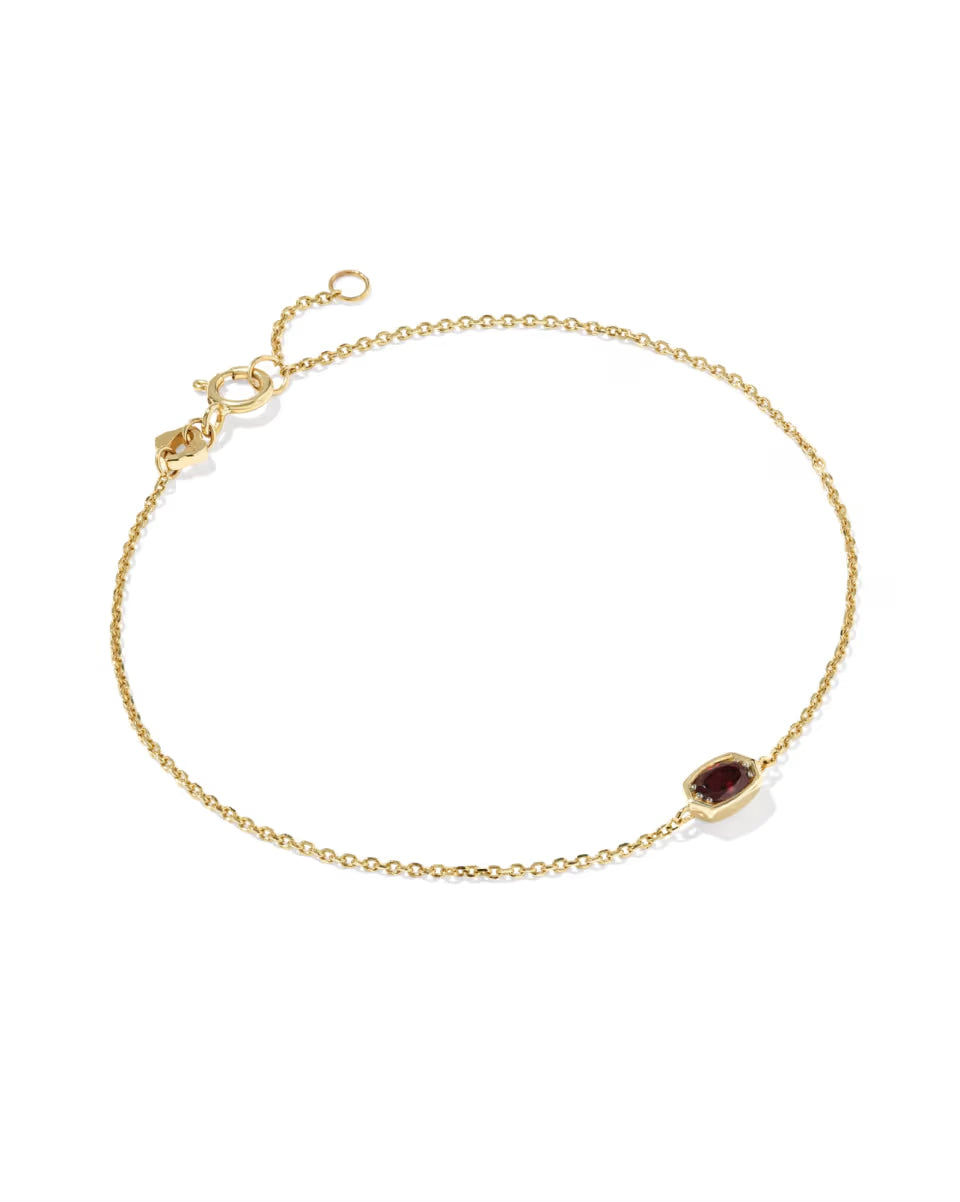 Marisa 14k Yellow Gold May Oval Solitaire Bracelet