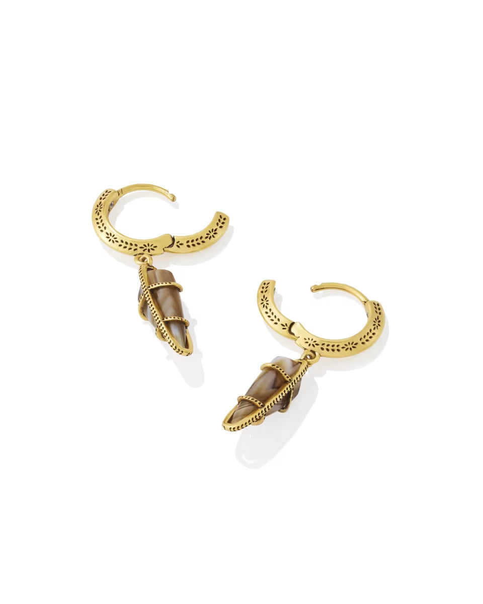 Trinity Vintage Silver Huggie Earrings