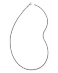 Beck 22 Thin Round Box Chain Necklace in Oxidized Sterling Silver