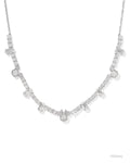 Disney | Kendra Scott Silver Mickey Mouse and Minnie Mouse Tennis Necklace in White CZ