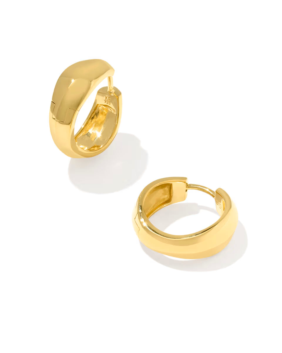 Alani Sterling Silver Metal Huggie Earrings