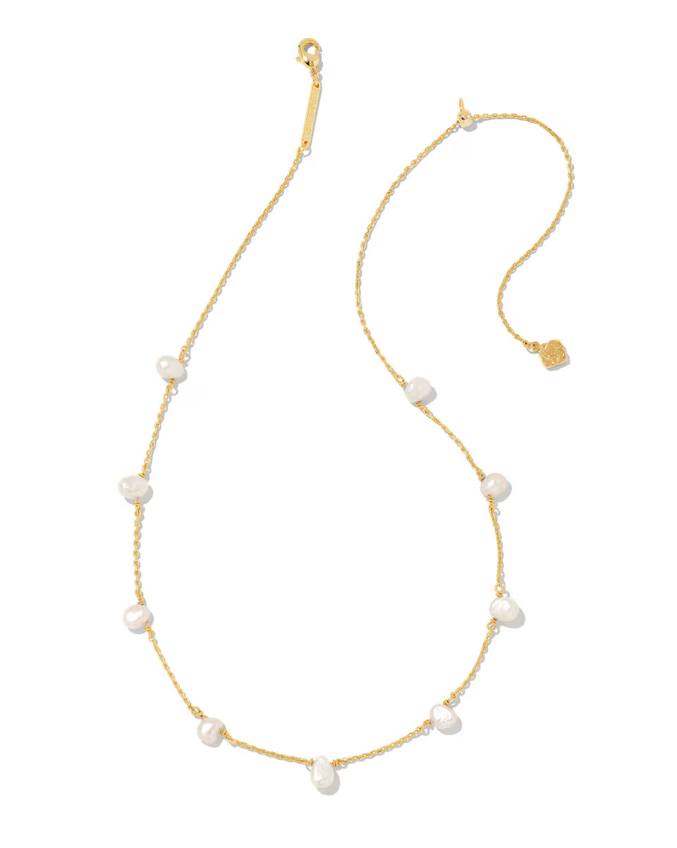 Leighton Gold Pearl Strand Necklace in Freshwater Cultured Pearl