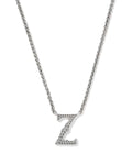 Beau Letter U Pendant Necklace in Vintage Silver