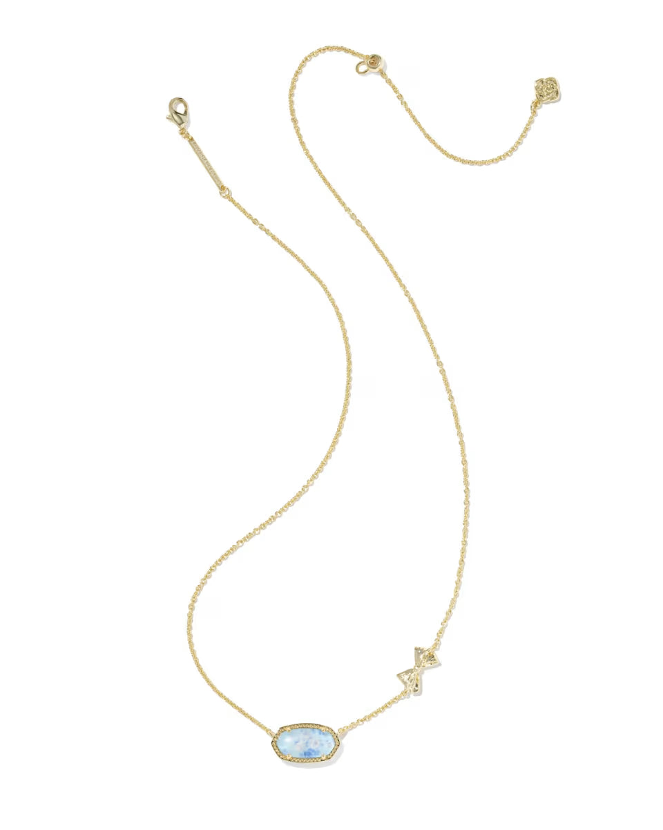 Kendra Scott x LoveShackFancy Bow Gold Elisa Necklace