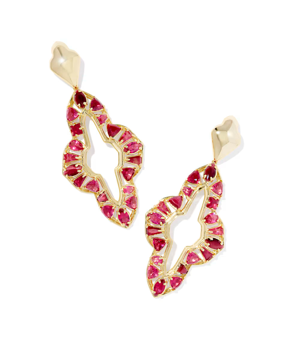Abbie Gold Crystal Statement Earrings