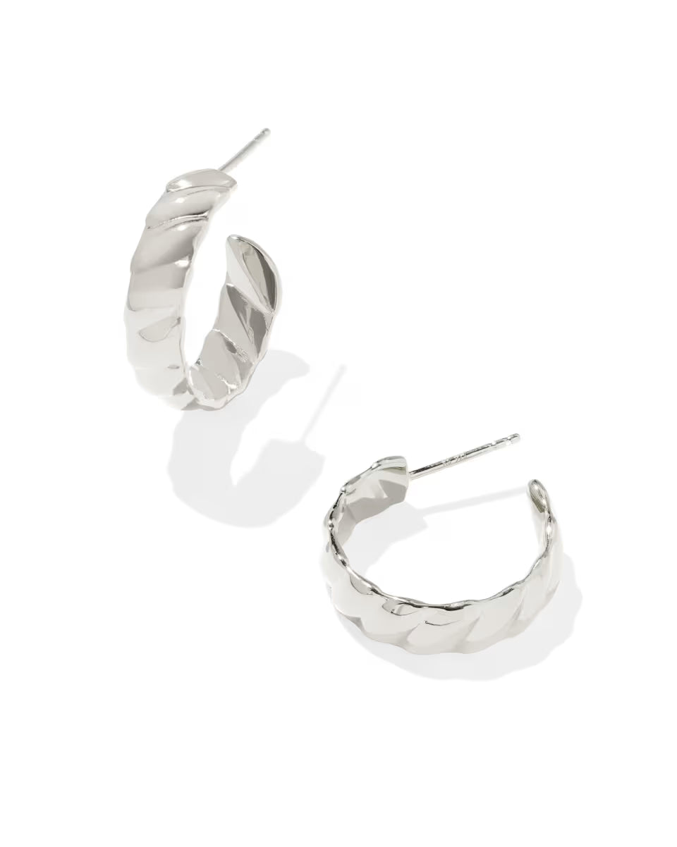 Tyler Wide Small Hoop Earrings in 18k Gold Vermeil