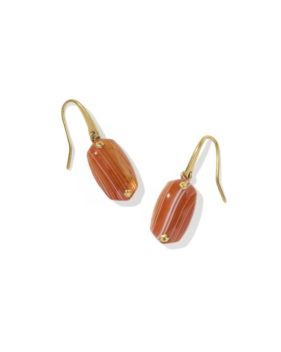 Lee Riveted Gold Drop Earrings