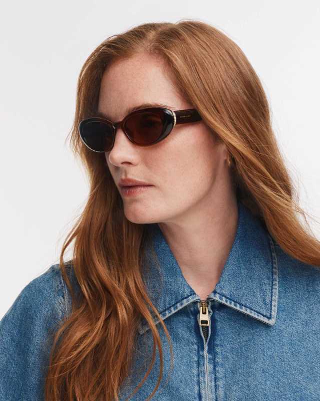 Oval Herringbone Sunglasses