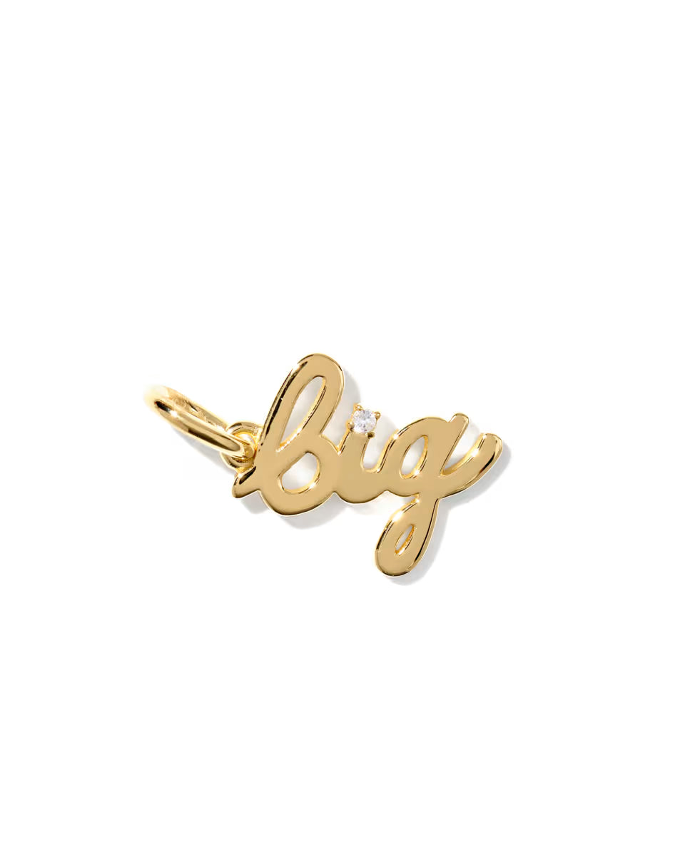 Big 18k Yellow Gold Vermeil Charm