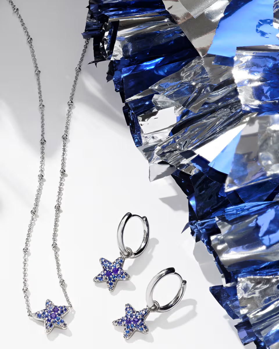 Jae Star Silver Pave Short Pendant Necklace
