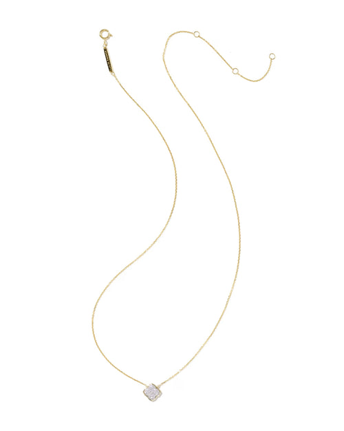 0.12 ct Pave Dira 14k White Gold Short Pendant Necklace
