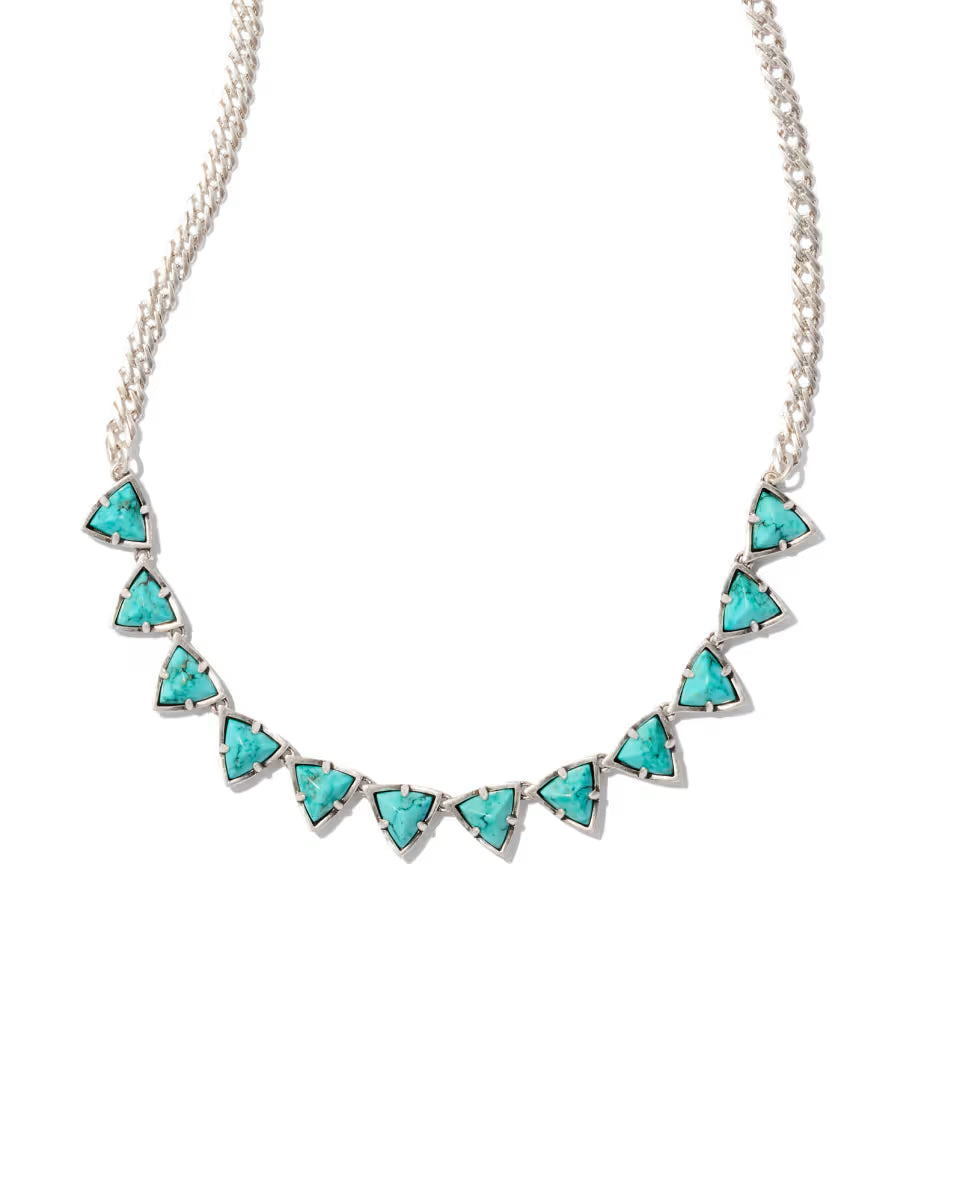 Robby Vintage Gold Strand Necklace in Variegated Turquoise Magnesite