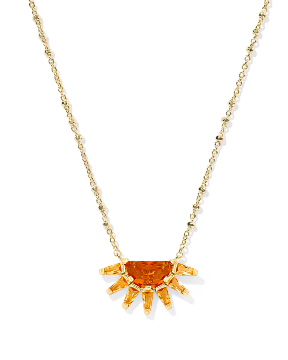 Samantha Sun Gold Short Pendant Necklace