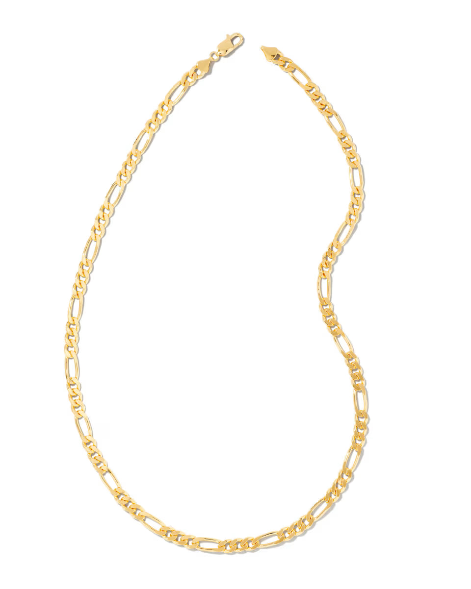 Figaro Chain Necklace in Oxidized Sterling Silver