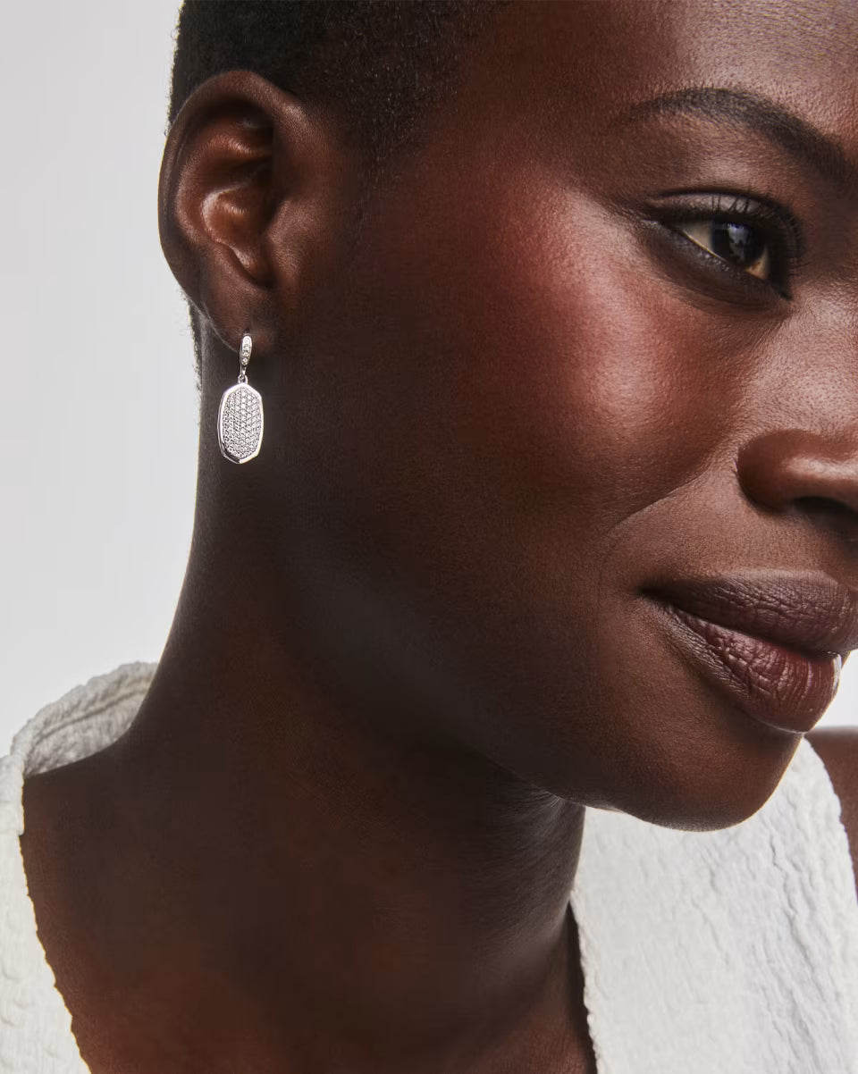 0.78 ct Lee Earrings in Pave Diamond and 14k White Gold
