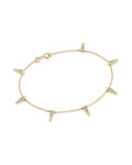 Small Spike 14k Yellow Gold Bracelet