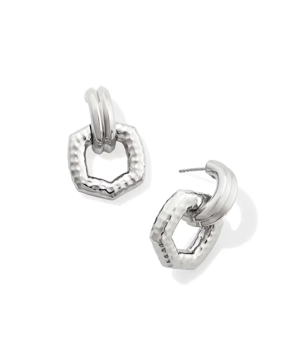 Davie 18k Gold Vermeil Open Frame Huggie Earrings