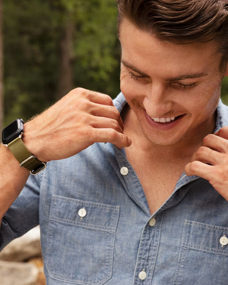 Kenneth Nylon Watch Band in Black