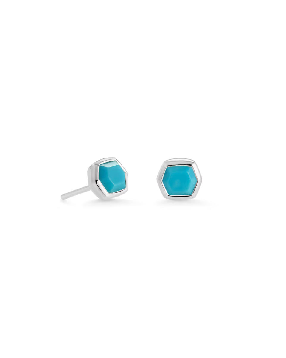 Davie Sterling Silver July Stud Earrings