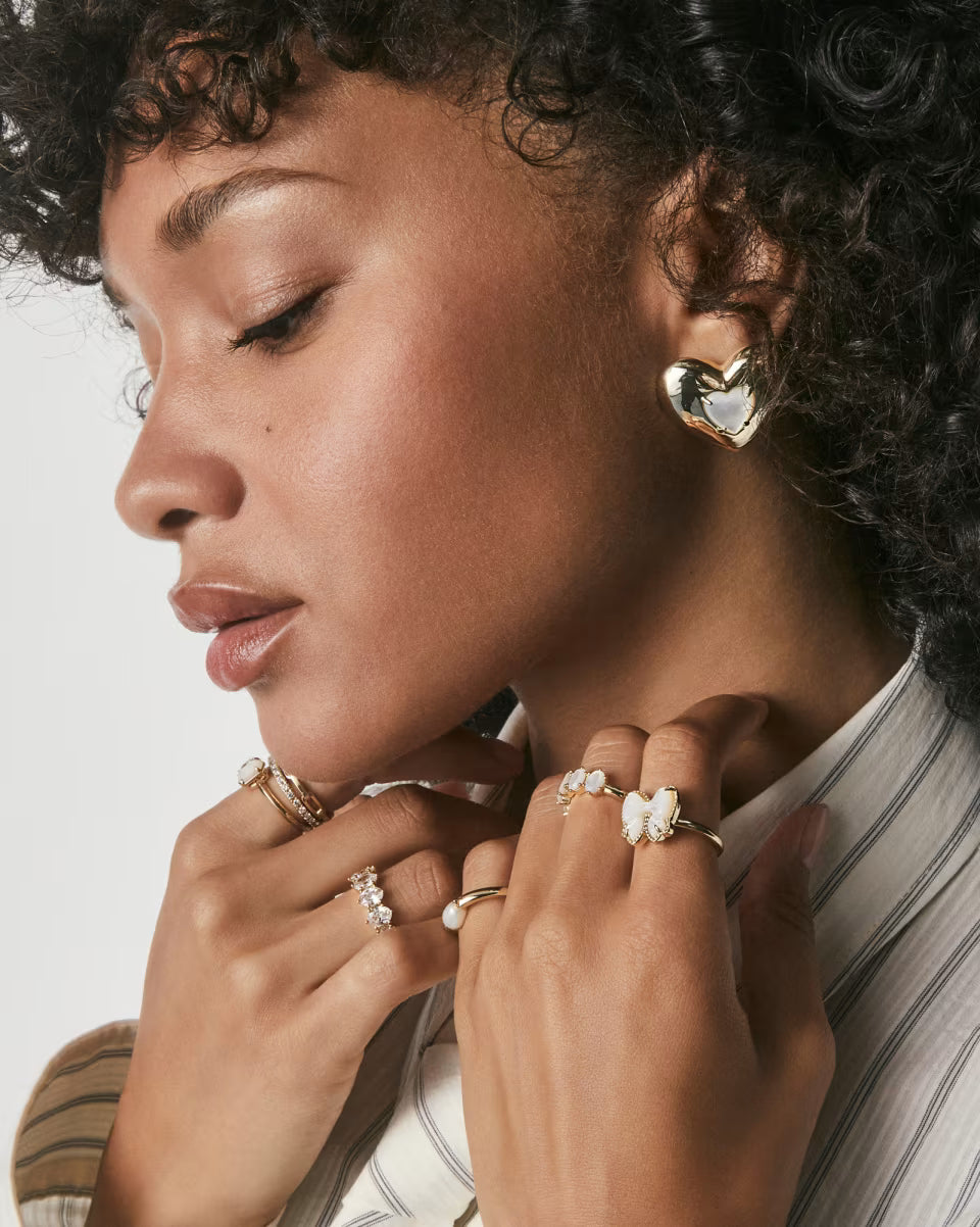 Haley Bow Gold Band Ring