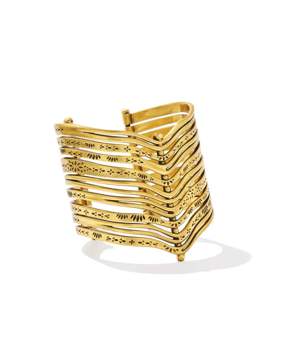 Calliope Vintage Gold Statement Cuff Bracelet