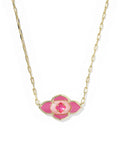 Abbie Medallion Gold Short Pendant Necklace