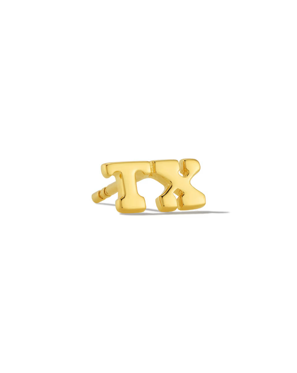 Texas Single Stud Earring in Sterling Silver
